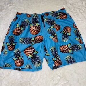 pineapple swim trunks